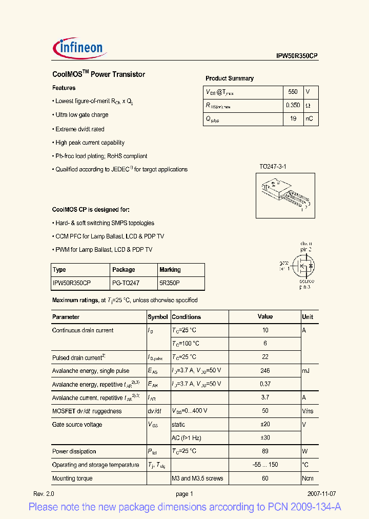 IPW50R350CP_4924681.PDF Datasheet