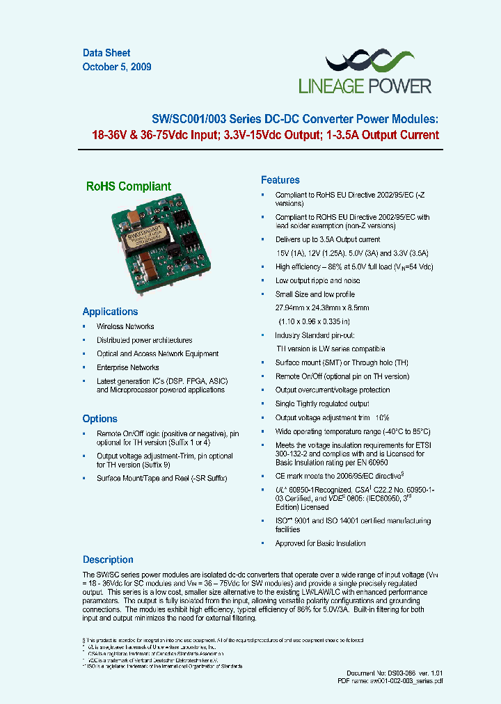 SW001A0C91Z09_4926038.PDF Datasheet