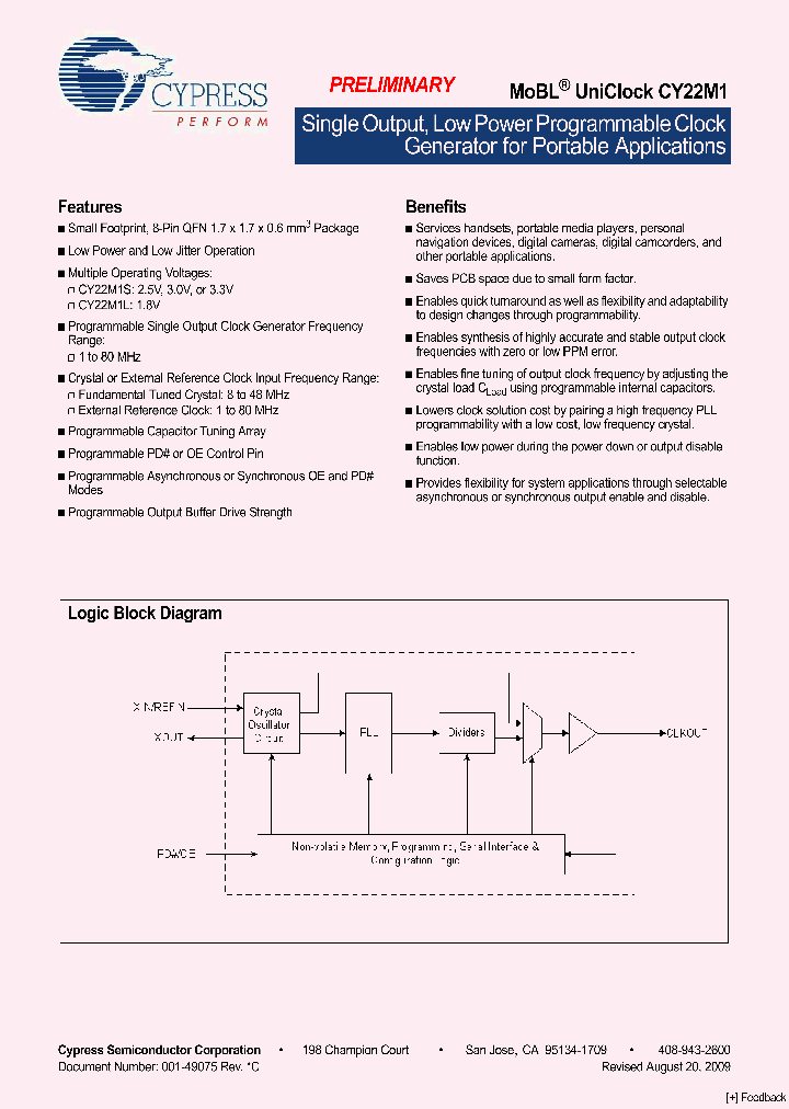 CY22M1SCXLGXC-YY_4927290.PDF Datasheet