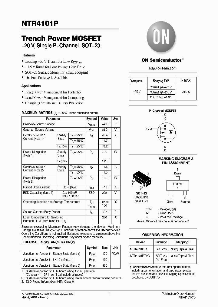 NTR4101P10_4928133.PDF Datasheet