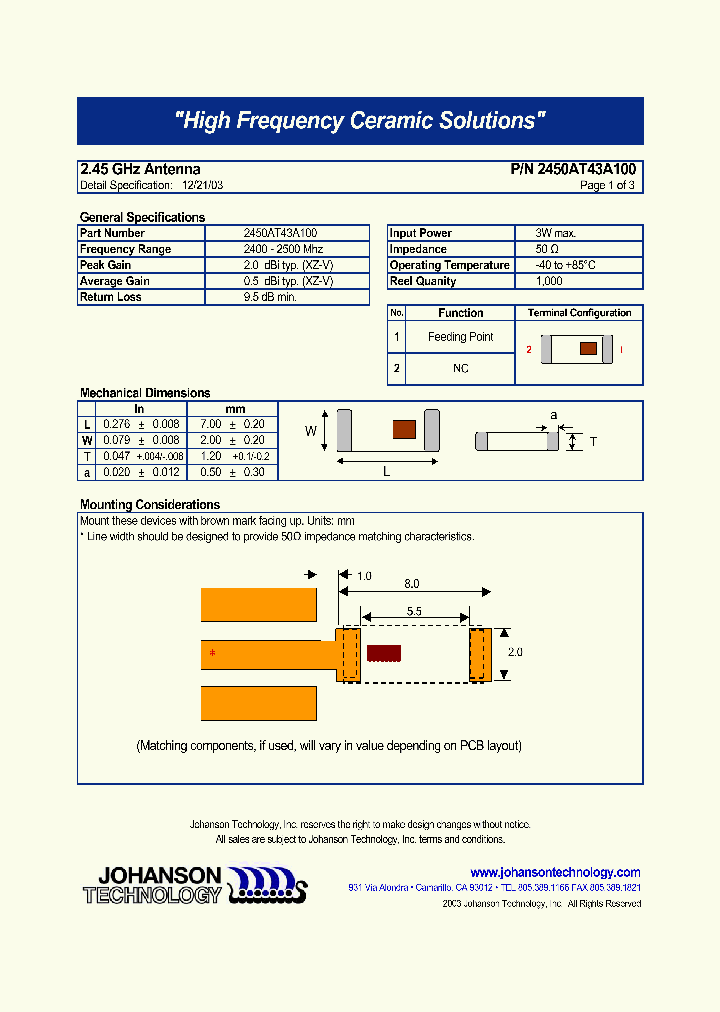 2450AT43A100_4929829.PDF Datasheet