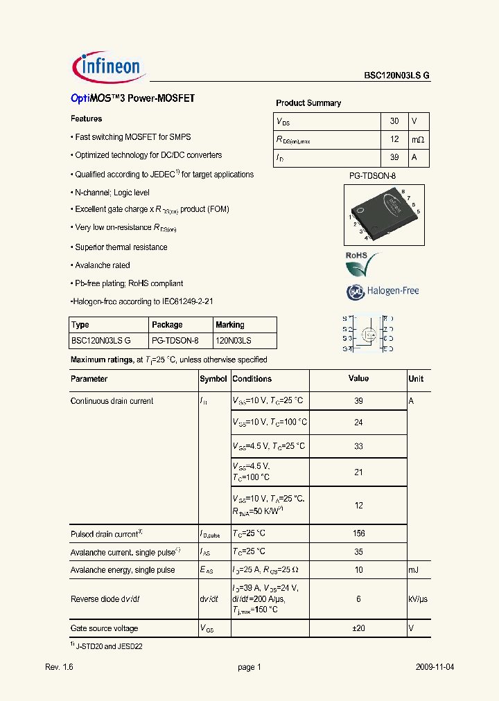 BSC120N03LSG_4930860.PDF Datasheet
