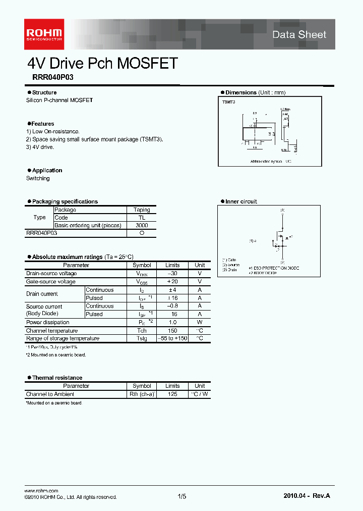 RRR040P03_4931991.PDF Datasheet