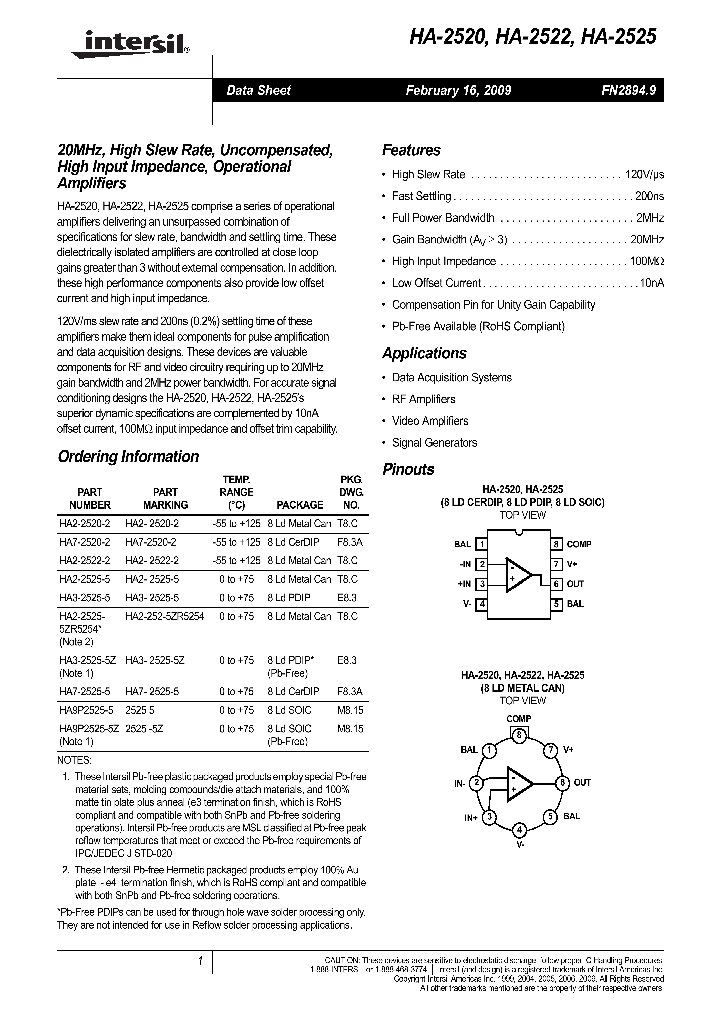 HA2-2525-5ZR5254_4932074.PDF Datasheet