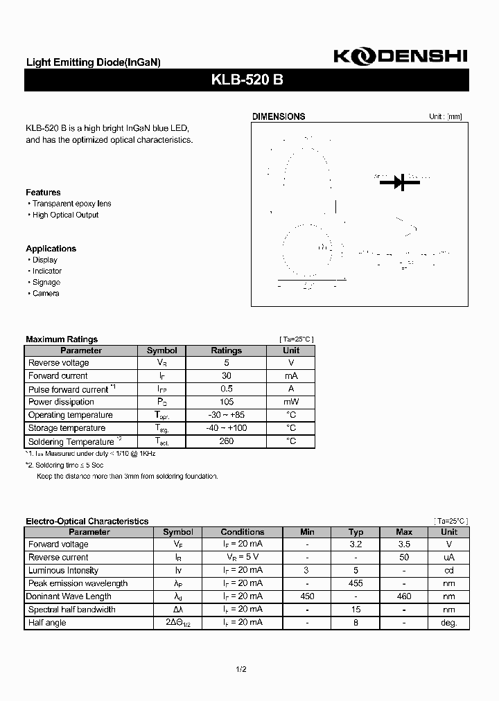 KLB-520B_4932604.PDF Datasheet