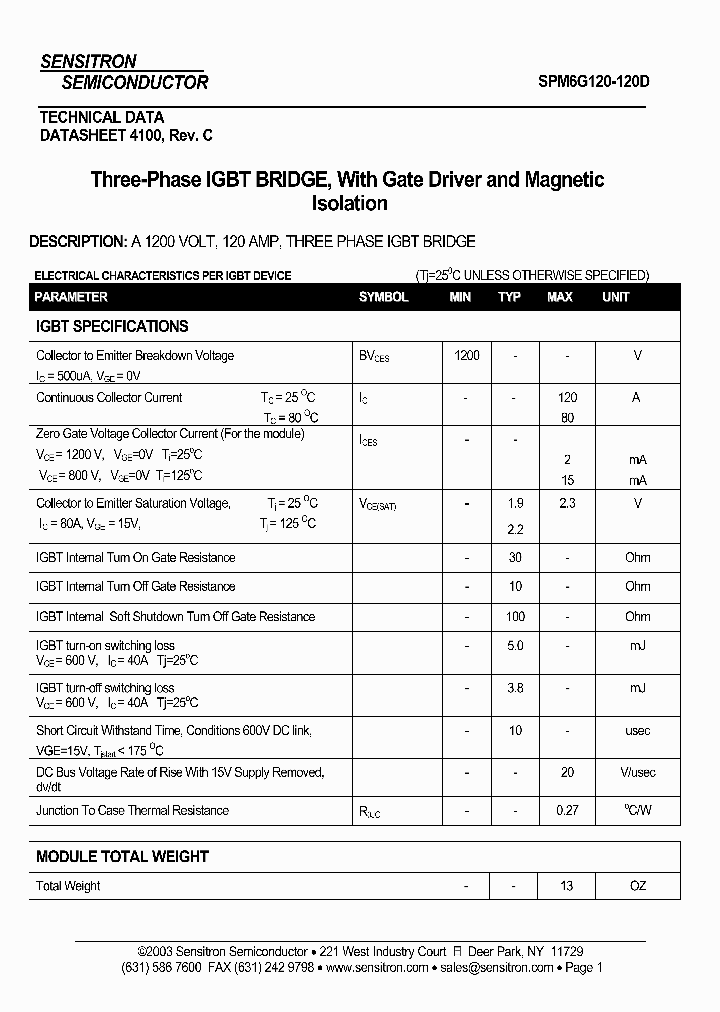 SPM6G120-120D08_4933142.PDF Datasheet