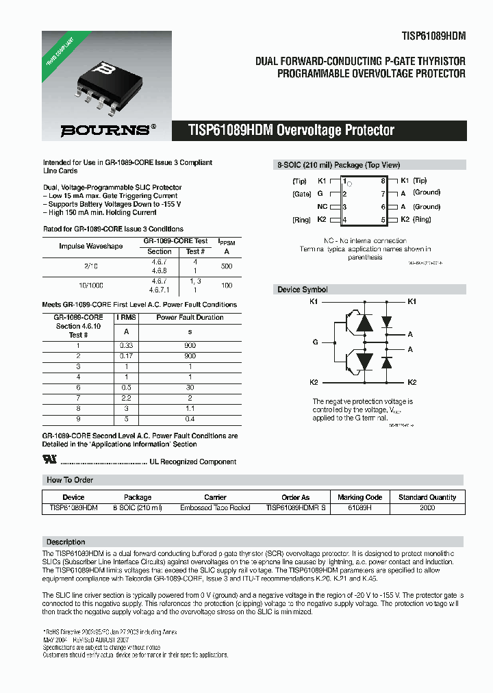 TISP61089HDM_4933199.PDF Datasheet