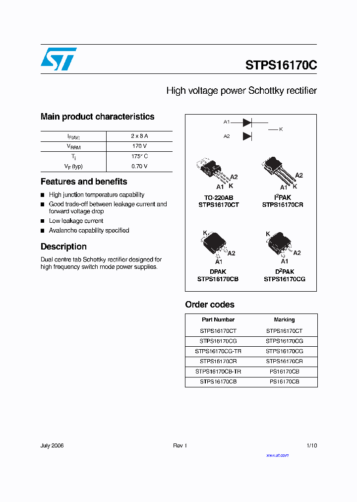 STPS16170C_4933739.PDF Datasheet