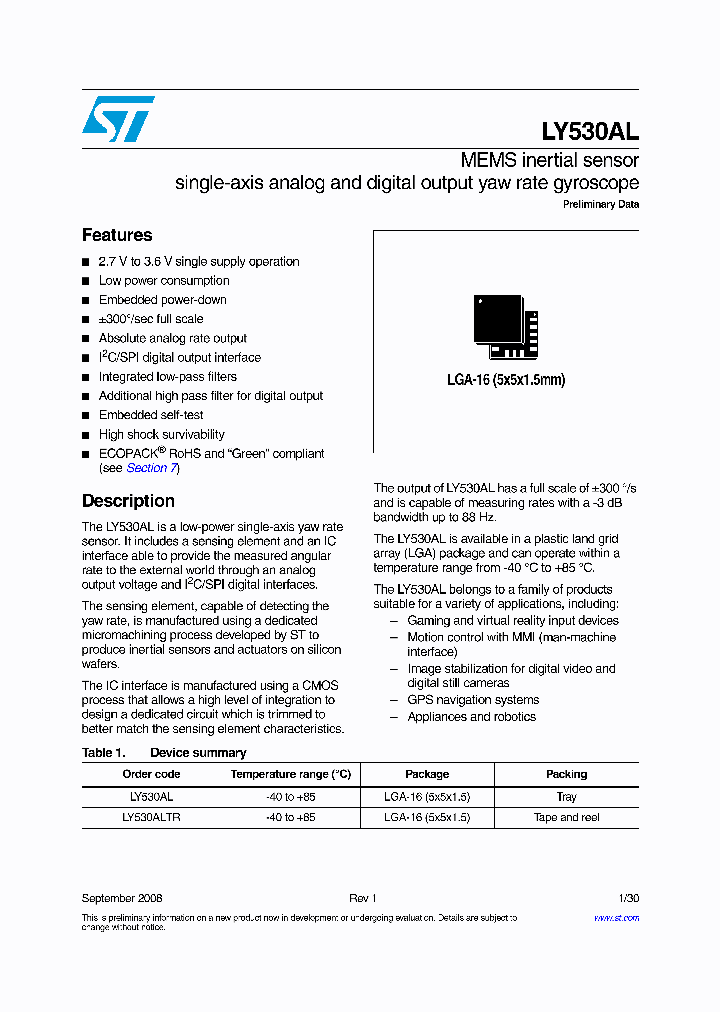 LY530AL_4934442.PDF Datasheet