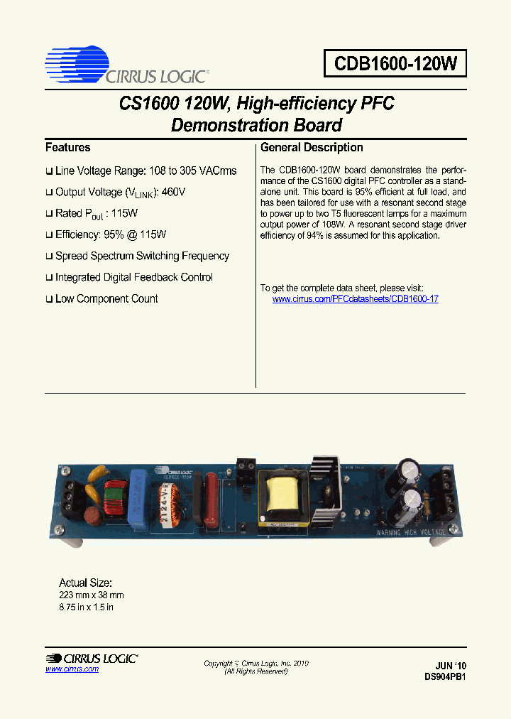 CDB1600-120W_4934615.PDF Datasheet