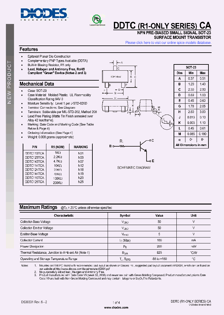DDTC113TCA_4935151.PDF Datasheet