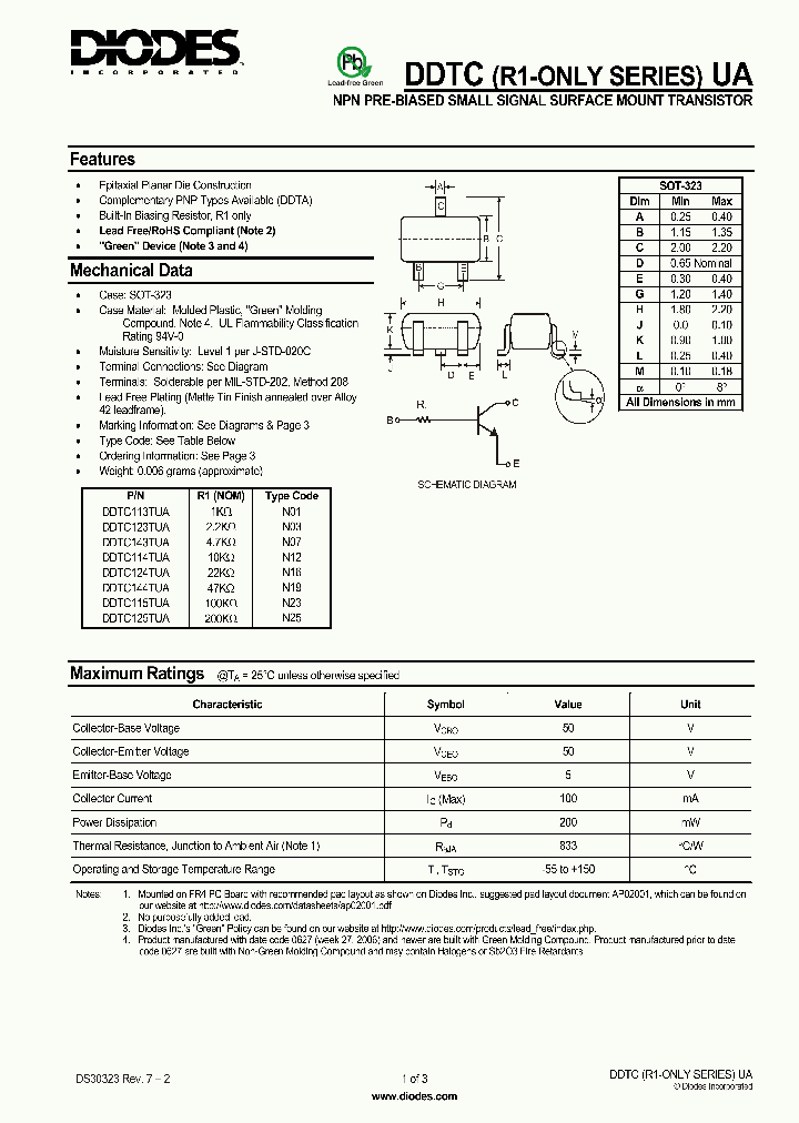 DDTC113TUA_4935159.PDF Datasheet