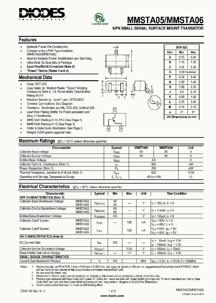 MMSTA05-7-F_4936332.PDF Datasheet