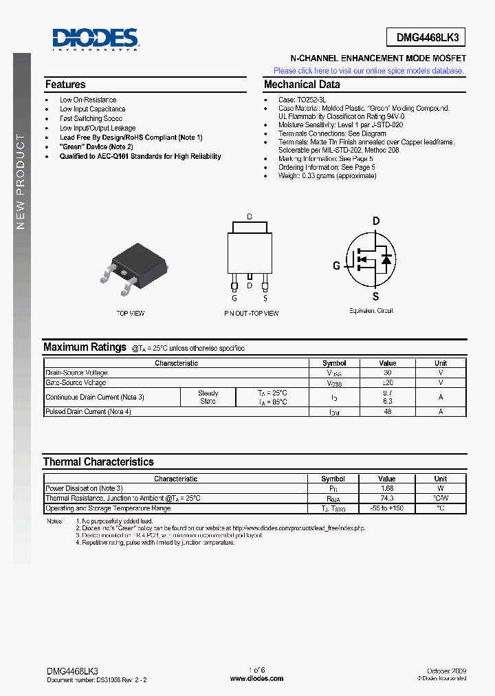 DMG4468LK3-13_4936433.PDF Datasheet