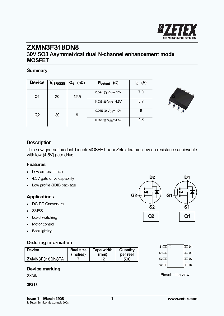 ZXMN3F318DN8_4937429.PDF Datasheet