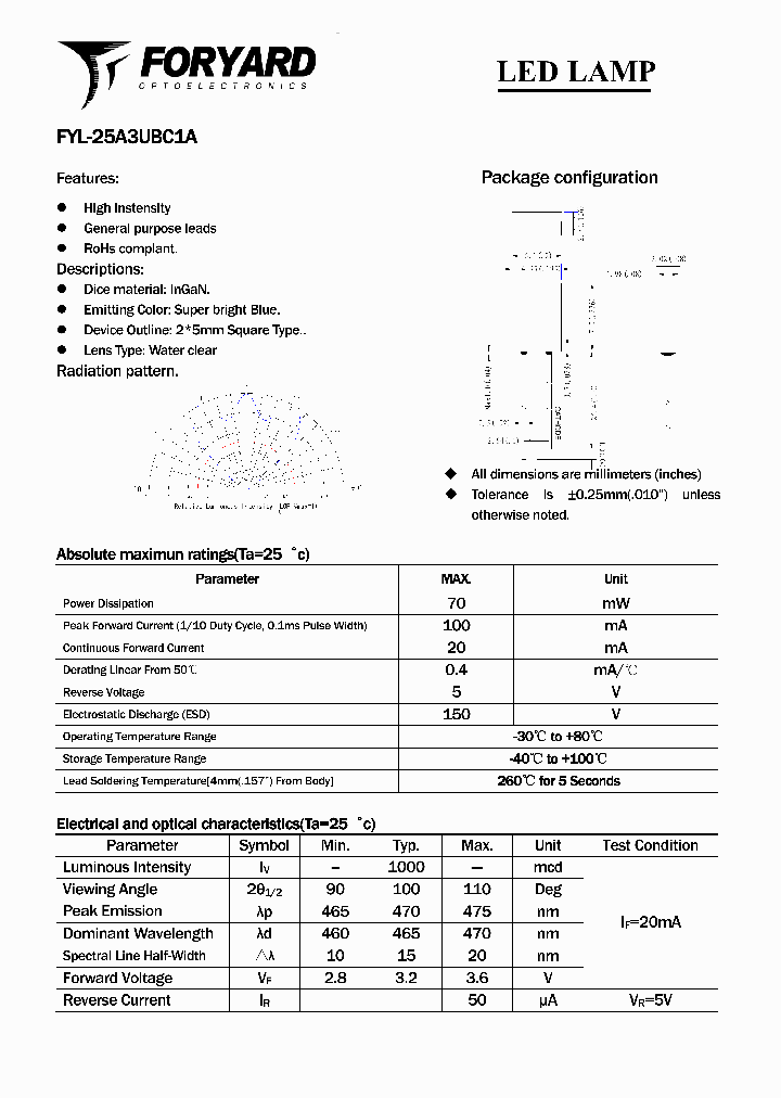 FYL-25A3UBC1A_4937563.PDF Datasheet