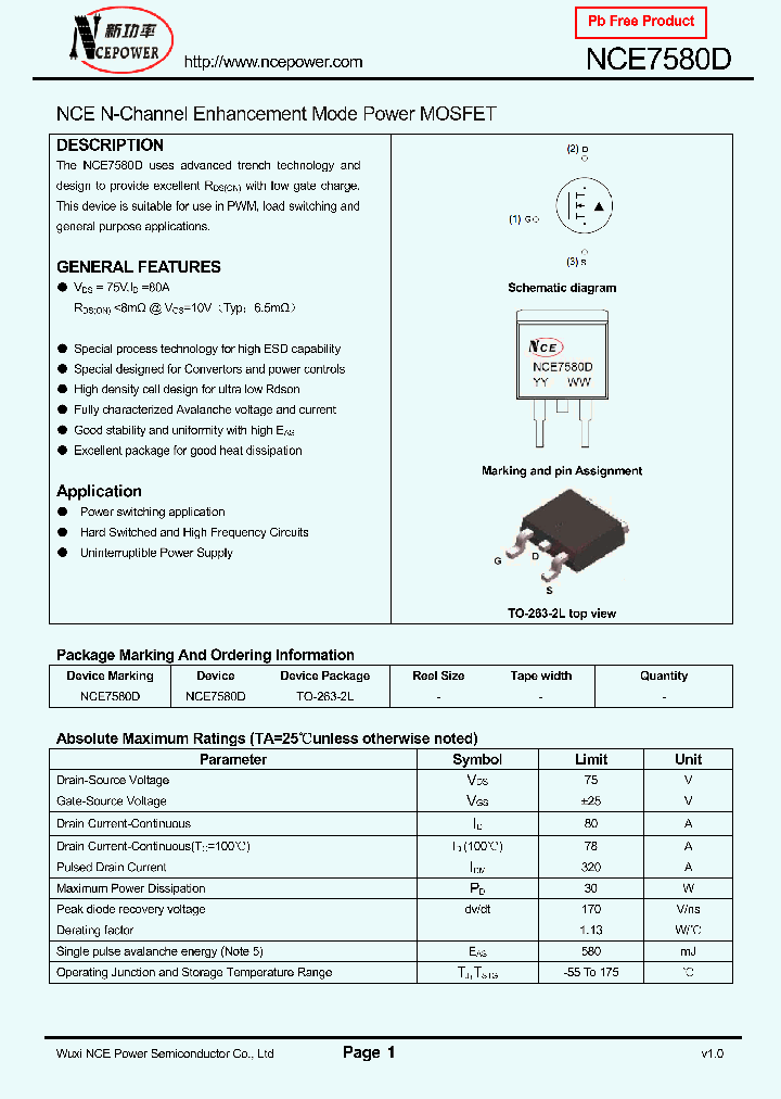 NCE7580D_4938258.PDF Datasheet