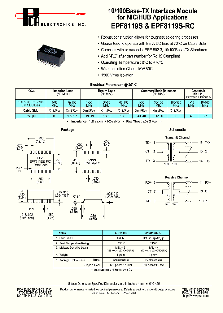 EPF8119S07_4938540.PDF Datasheet