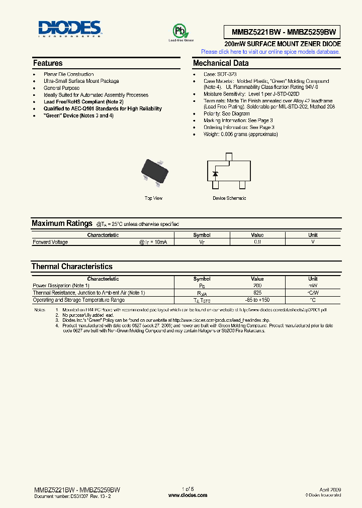 MMBZ5221BW09_4938933.PDF Datasheet
