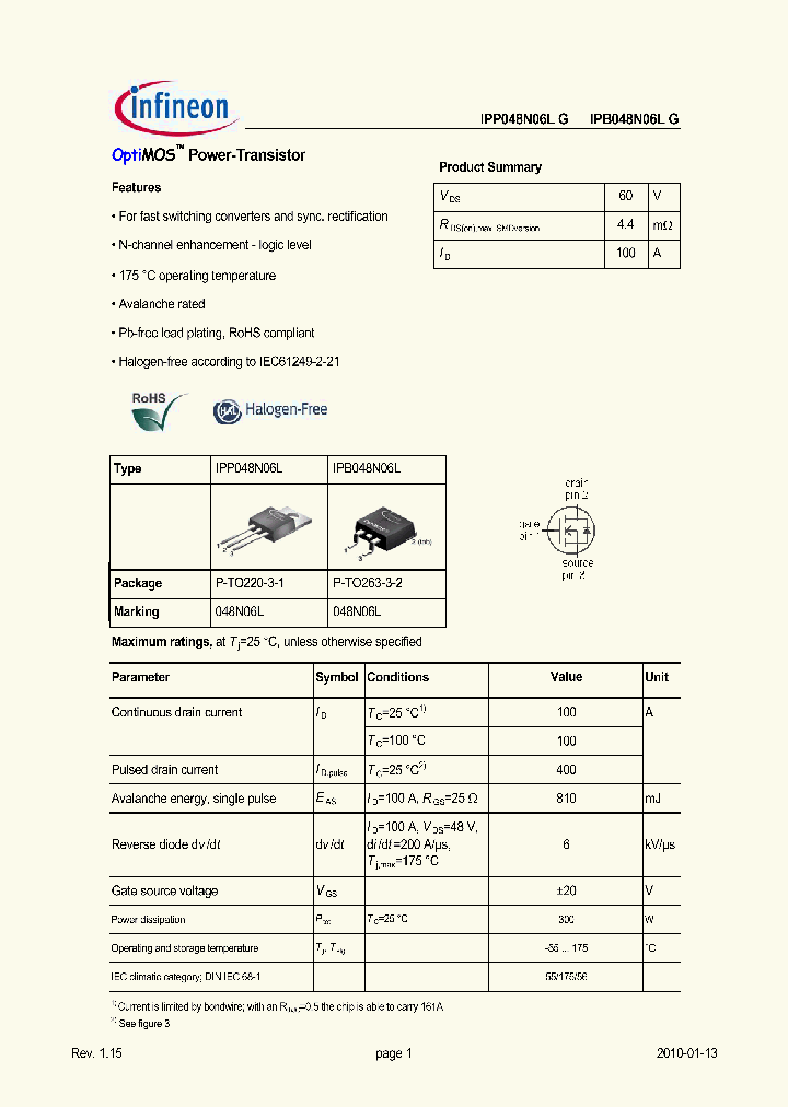 IPP048N06LG_4939049.PDF Datasheet