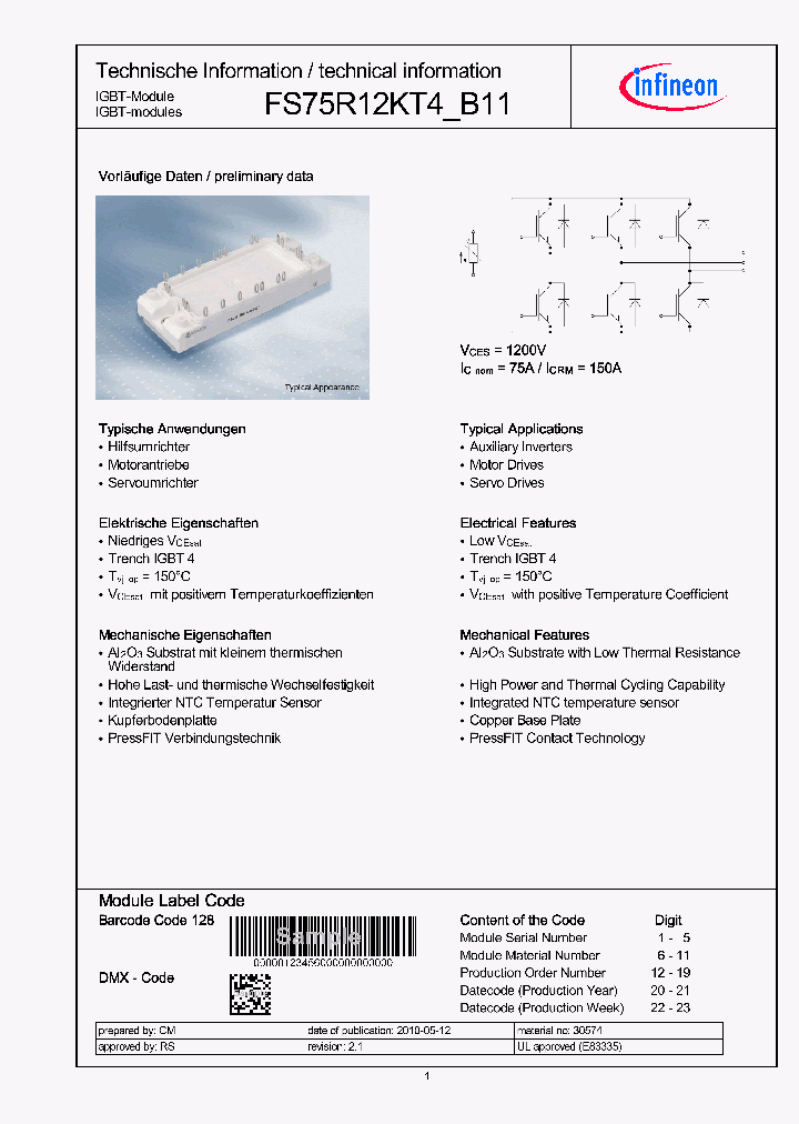 FS75R12KT4B11_4939557.PDF Datasheet