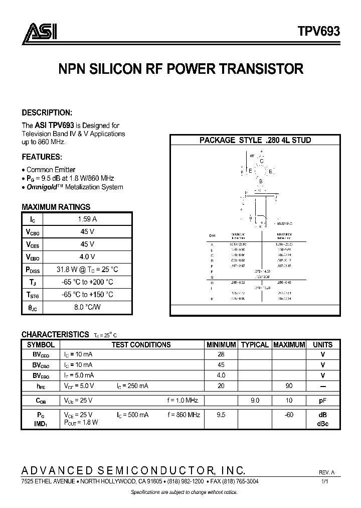 TPV693_4940922.PDF Datasheet