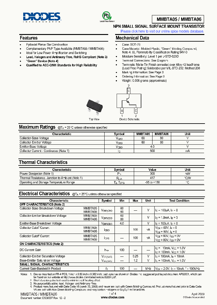MMBTA05-7-F_4941846.PDF Datasheet