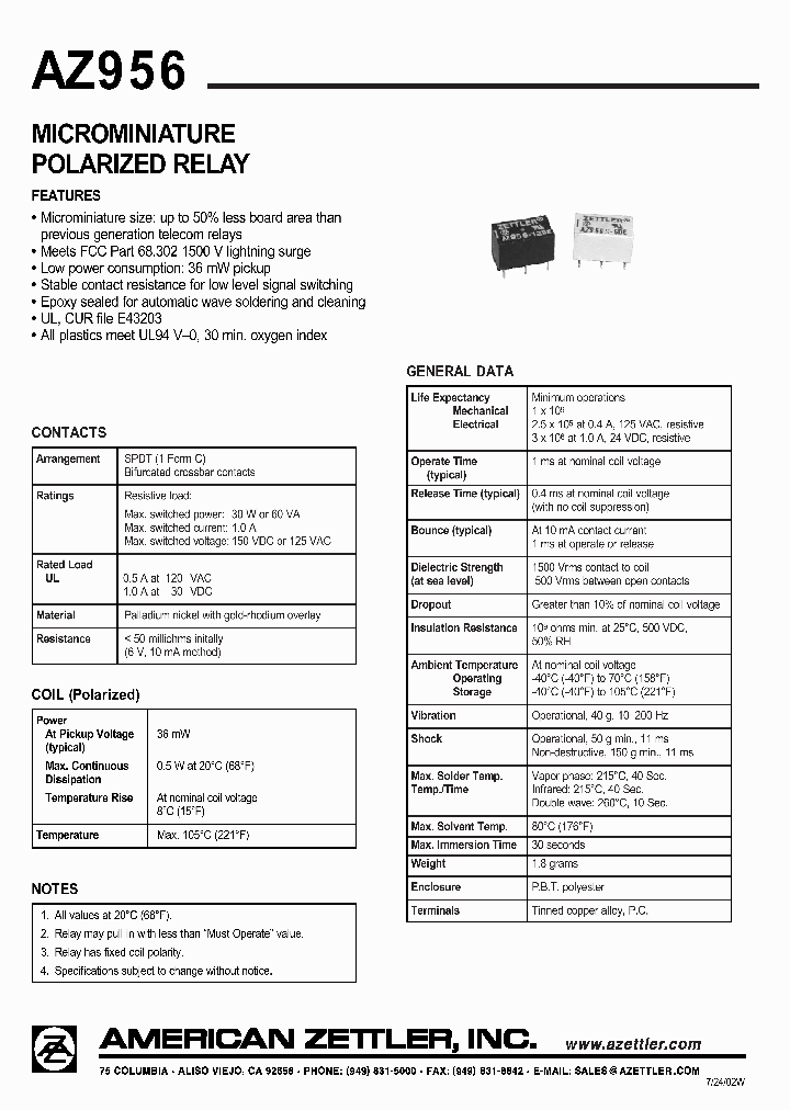 AZ956-12DE_4941908.PDF Datasheet