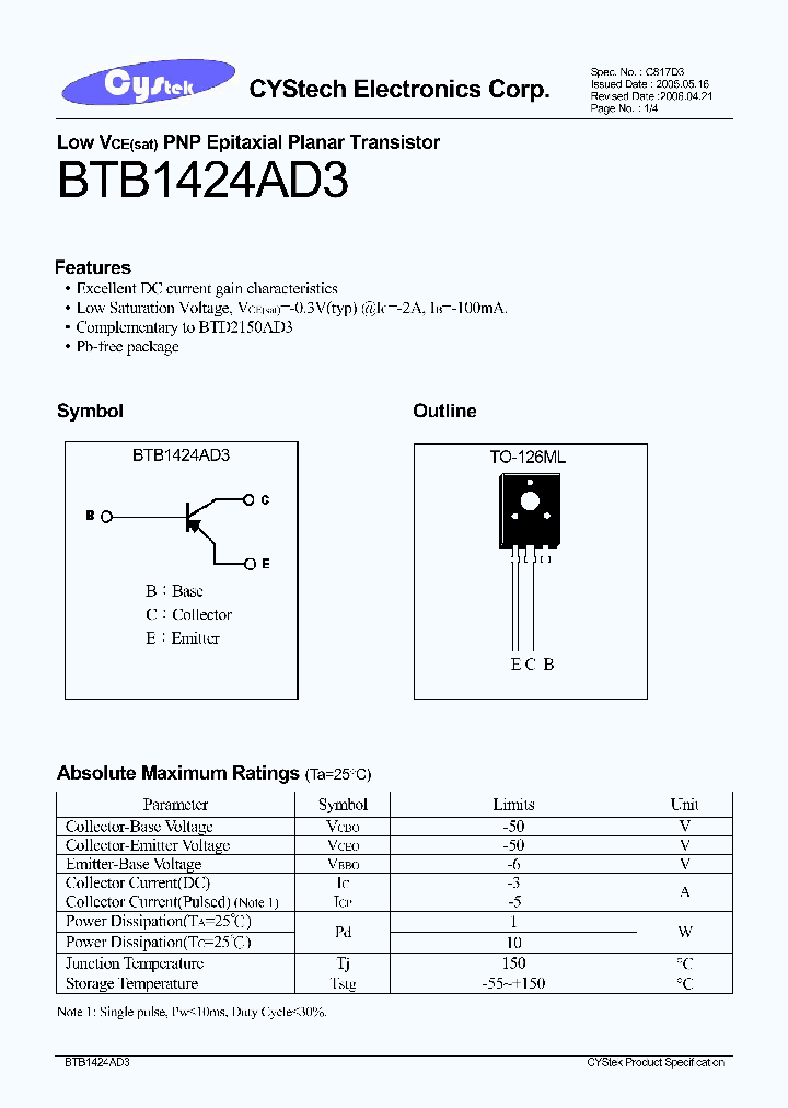 BTB1424AD3_4942528.PDF Datasheet