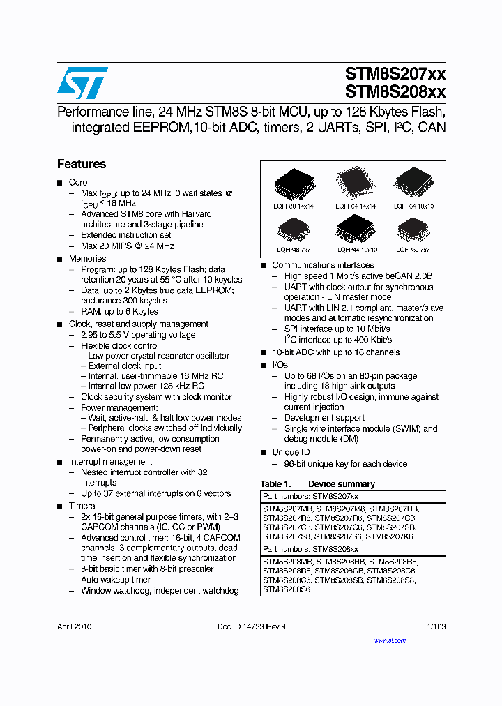 STM8S207R8T6_4942697.PDF Datasheet