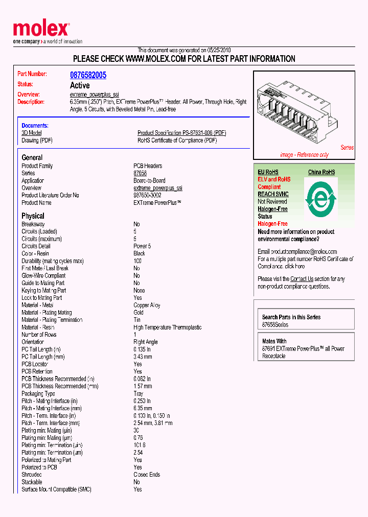 0876582005_4942920.PDF Datasheet
