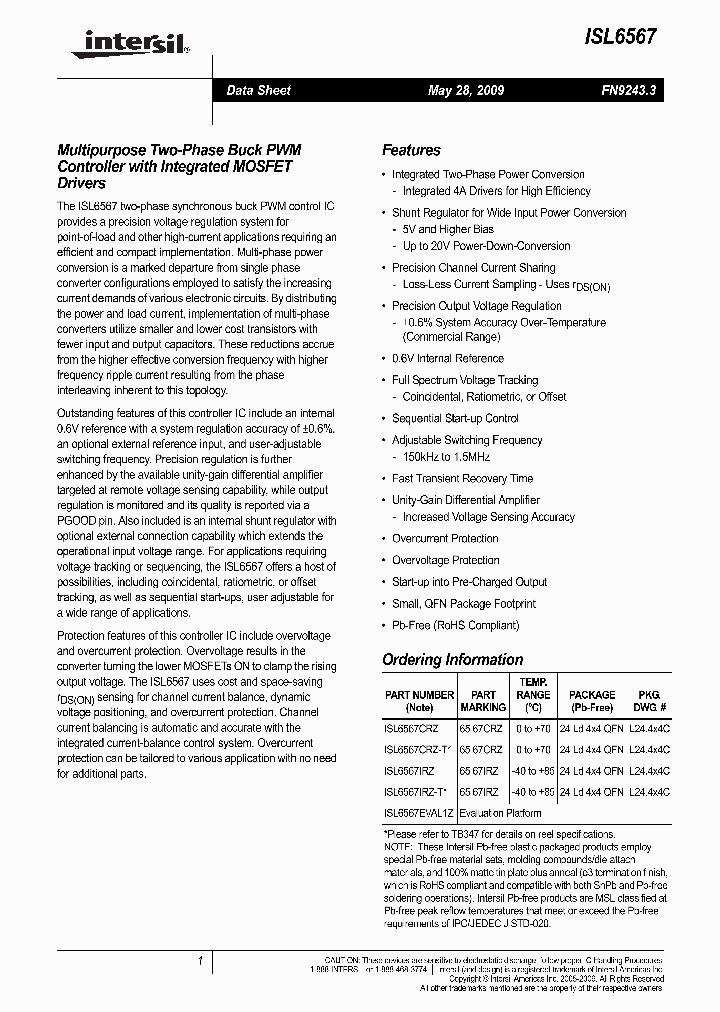 ISL6567IRZ_4943715.PDF Datasheet