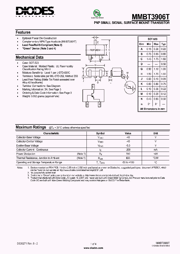 MMBT3906T2_4943925.PDF Datasheet
