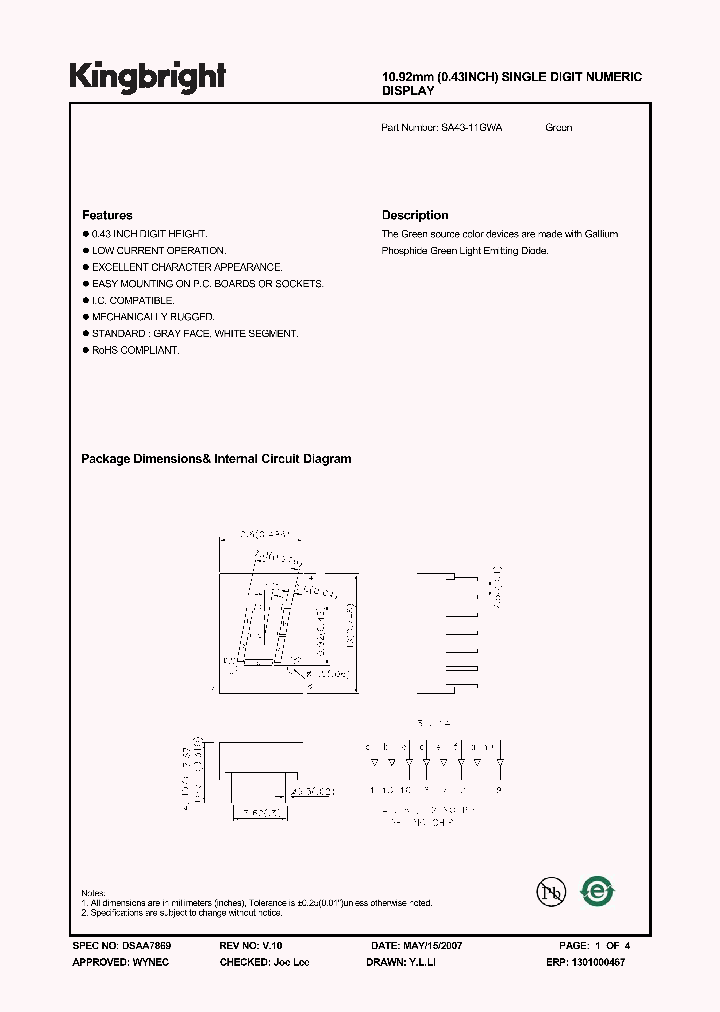 SA43-11GWA_4944331.PDF Datasheet