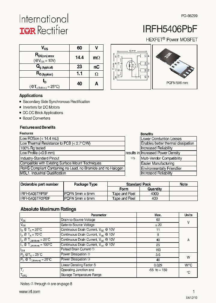 IRFH5406TR2PBF_4944783.PDF Datasheet