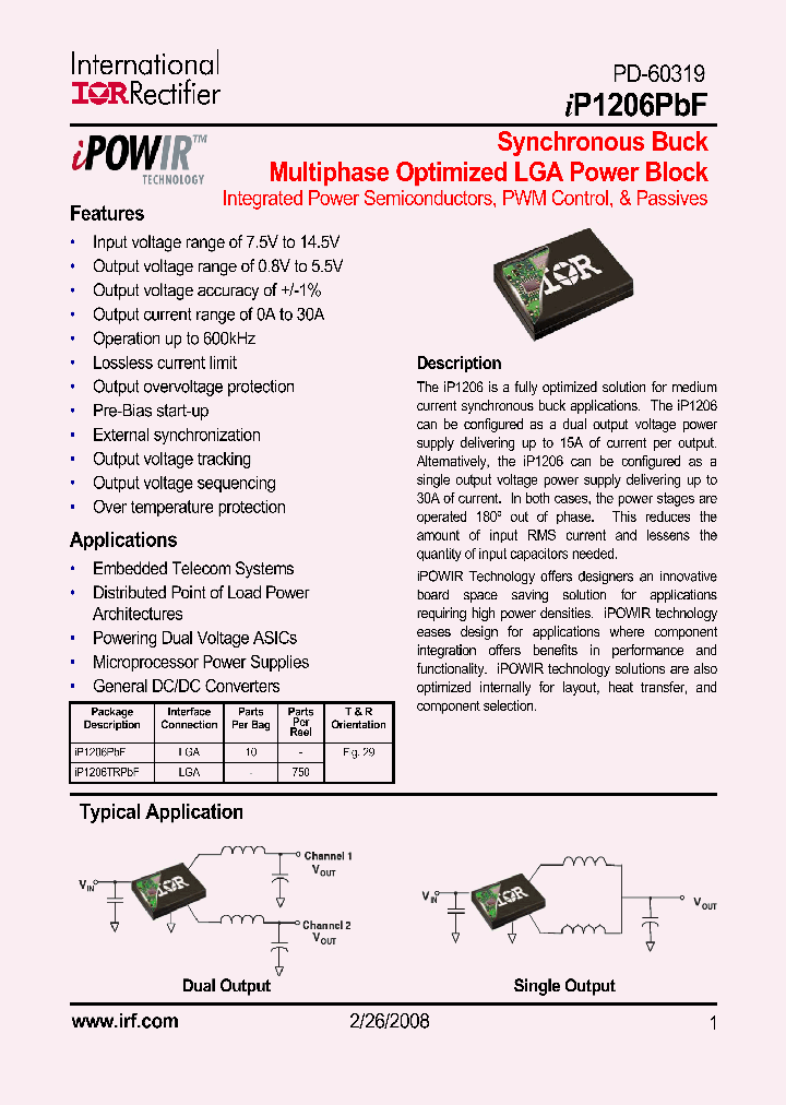 IP1206TRPBF_4944786.PDF Datasheet