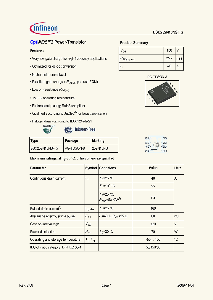 BSC252N10NSFG_4948306.PDF Datasheet