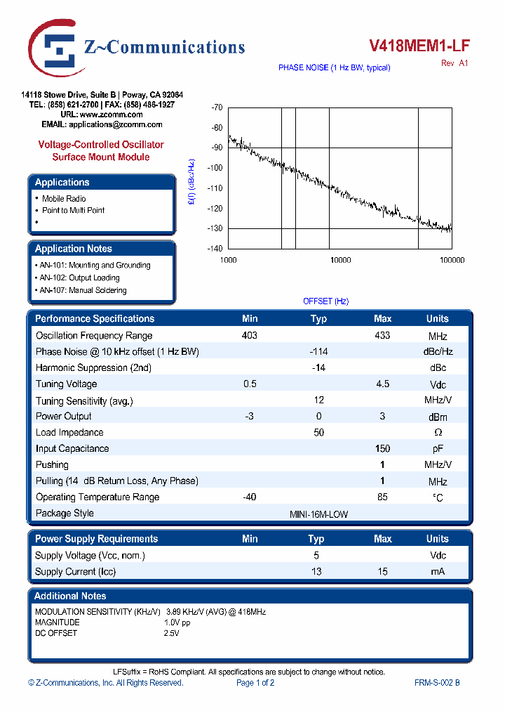 V418MEM1-LF_4948597.PDF Datasheet