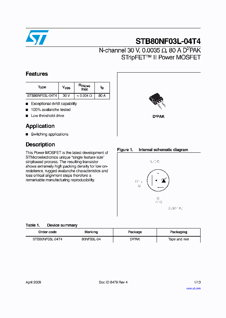 STB80NF03L-04T409_4948663.PDF Datasheet