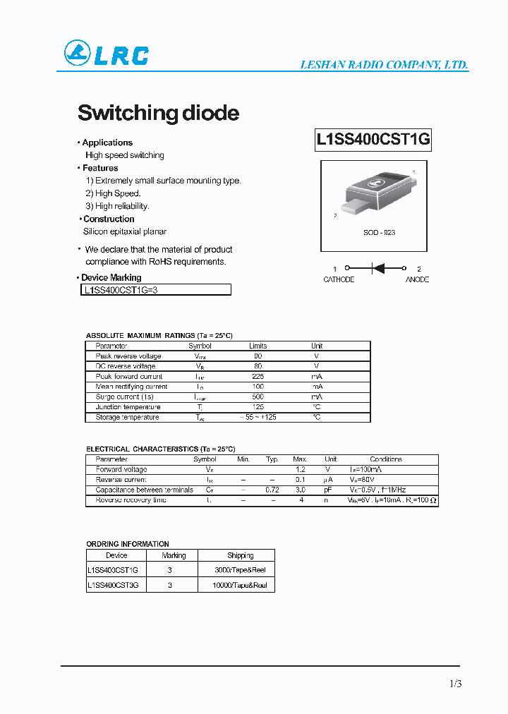 L1SS400CST1G_4948976.PDF Datasheet