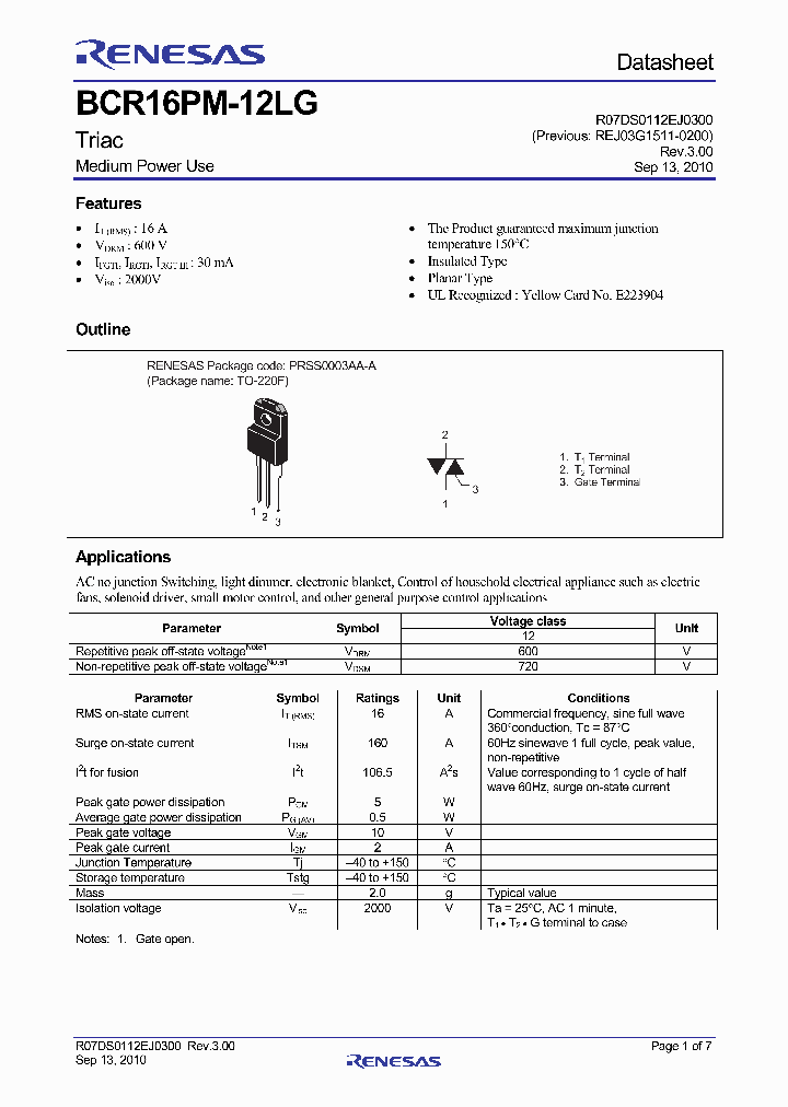 BCR16PM-12LG10_4951360.PDF Datasheet