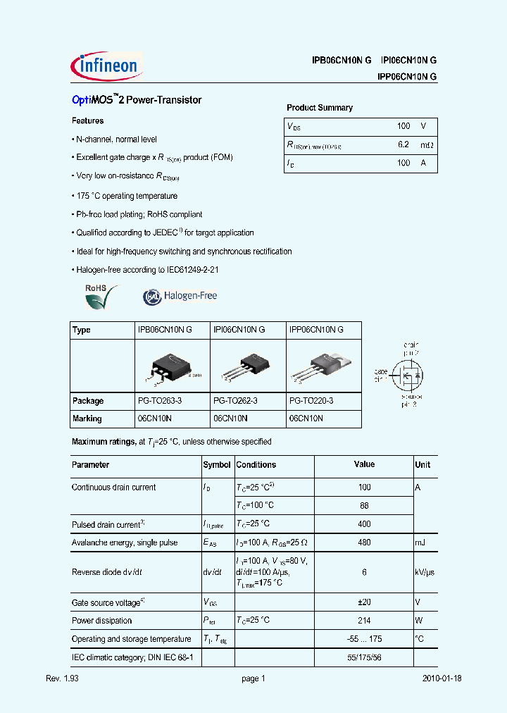 IPB06CN10NG10_4951380.PDF Datasheet