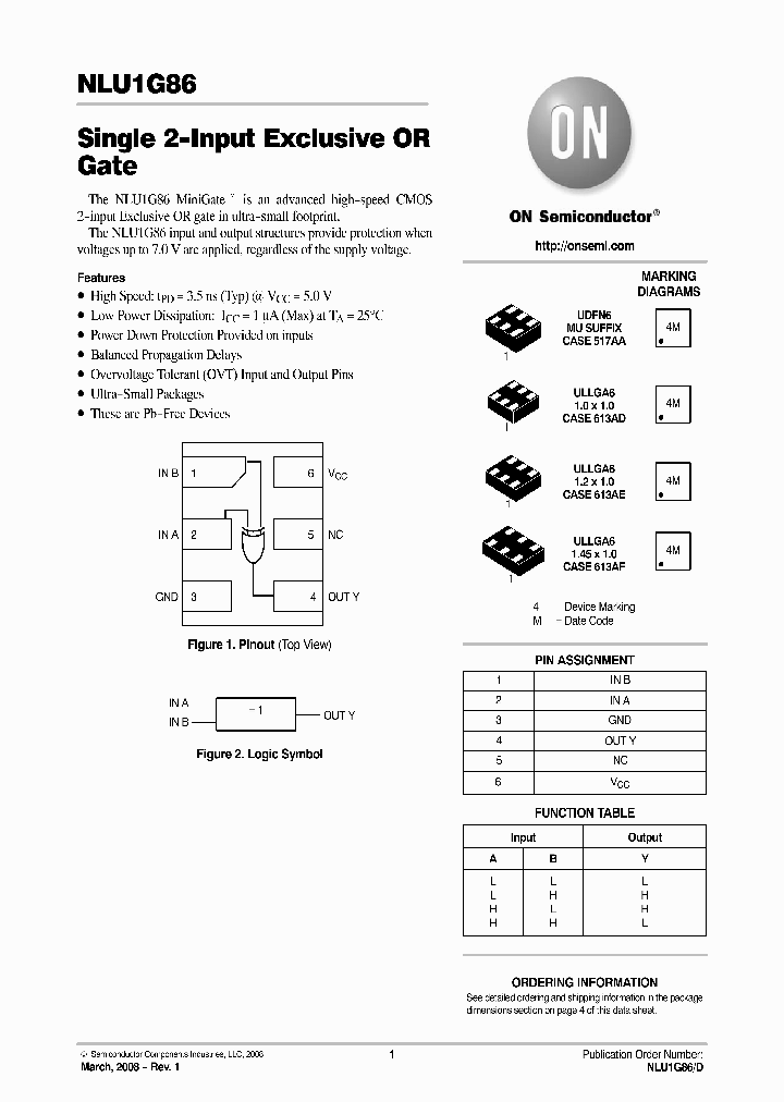 NLU1G86AMX1TCG_4951532.PDF Datasheet