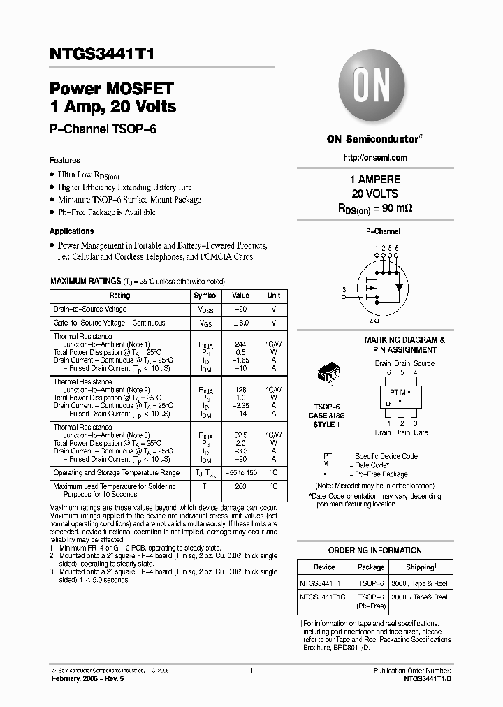 NTGS3441T1_4952517.PDF Datasheet