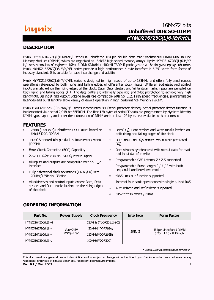 HYMD216726C6-H_4953428.PDF Datasheet