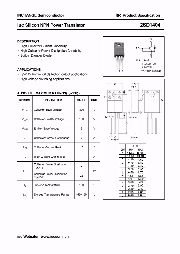 2SD1404_4953833.PDF Datasheet