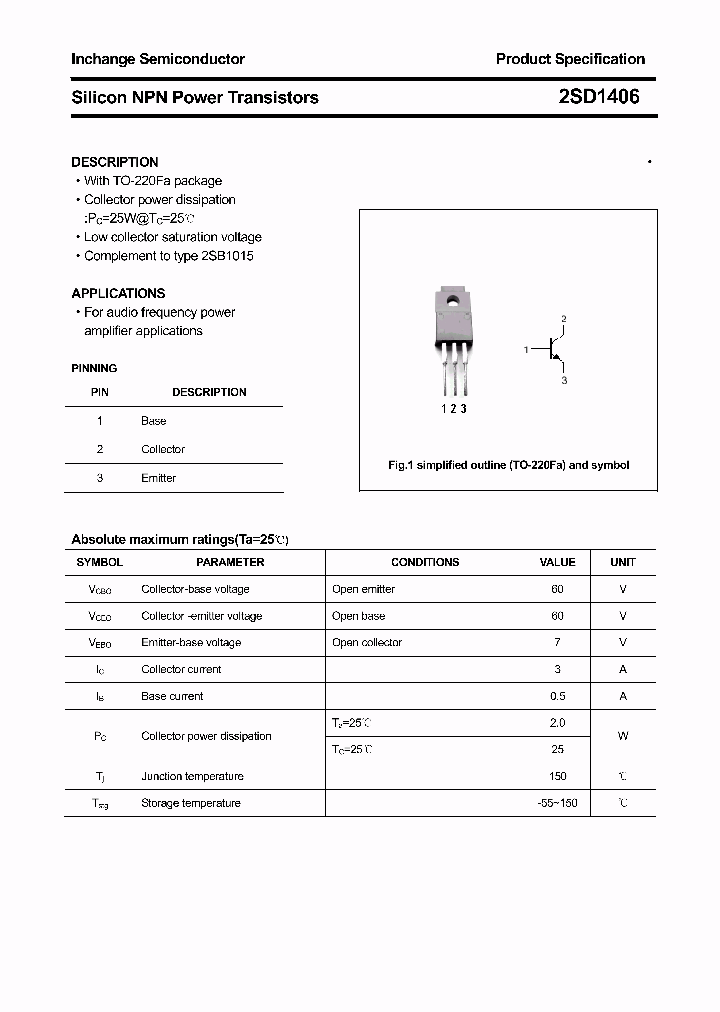 2SD1406_4953834.PDF Datasheet