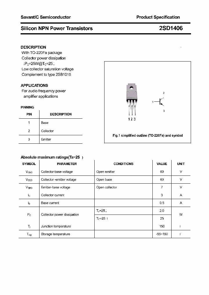 2SD1406_4953835.PDF Datasheet