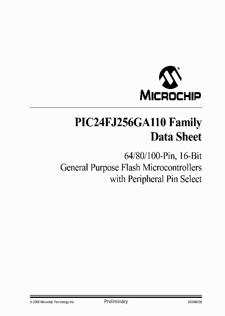 PIC24FJ256GA110_4954708.PDF Datasheet