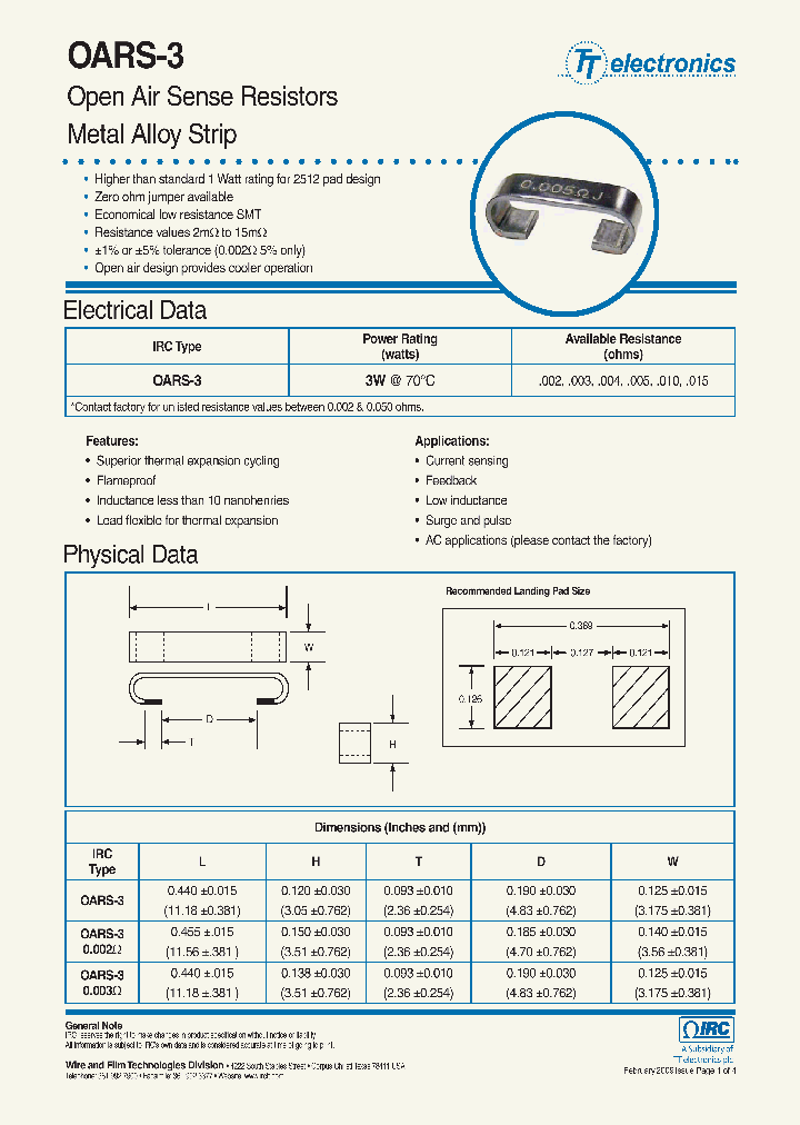 OARS3R005FLF_4954735.PDF Datasheet